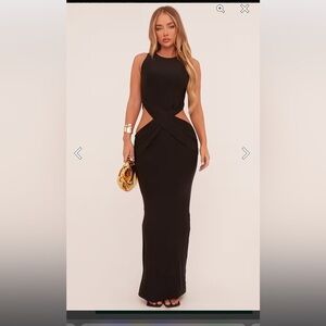 Black maxi cut out dress